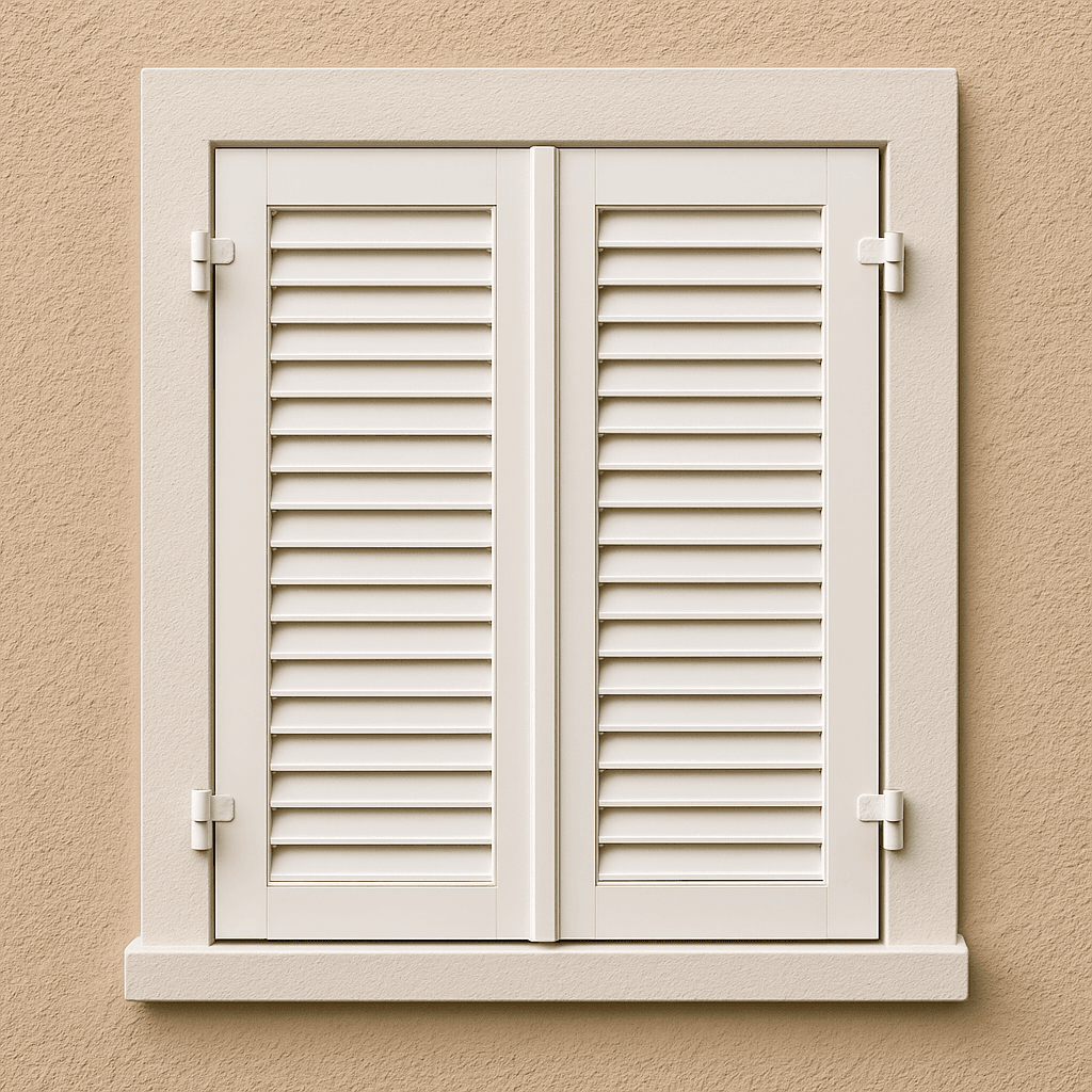 Guide illustration of shutter styles and materials